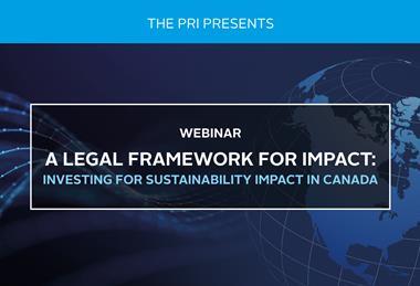 A Legal Framework for Impact - Shaping Sustainability Outcomes in Canada
