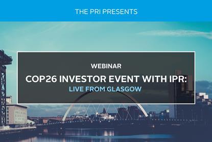 COP26 Investor Event with IPR